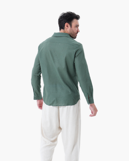 Set Coordinato in Lino Manica Lunga | Comfort Naturale e Stile Pulito