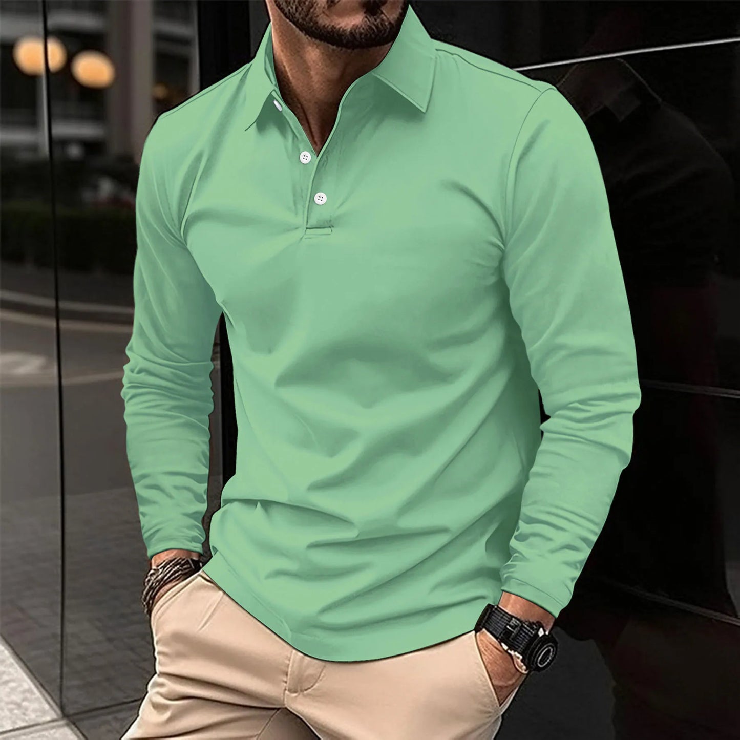 Polo Maniche Lunghe Elegante | Stile Casual Raffinato