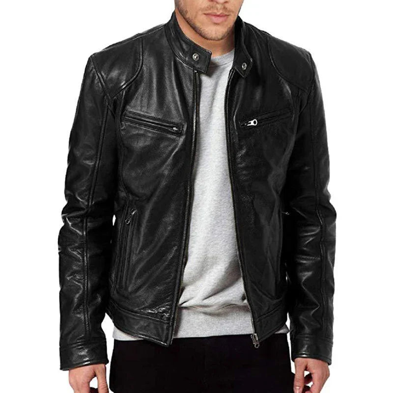 Giacca Biker con Zip e Tasche Multiple | Ideale per Uso Quotidiano e Look Casual