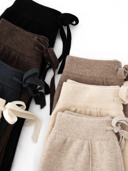 Pantaloni in Lana Merino con Vita Alta e Taglio Ampio | Ideali per la Stagione Invernale