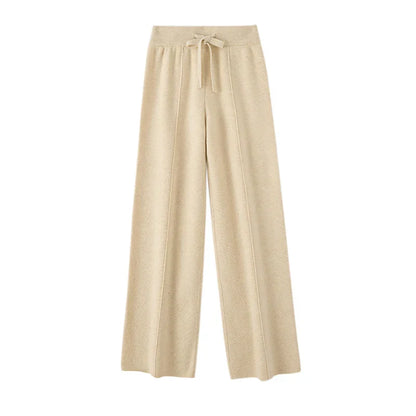 Pantaloni in Lana Merino con Vita Alta e Taglio Ampio | Ideali per la Stagione Invernale