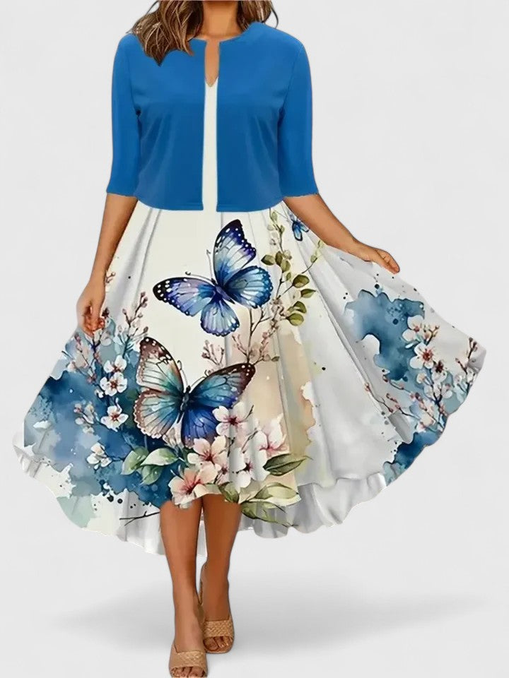Abito Midi Elegante | Finitura Sobria e Silhouette Bilanciata