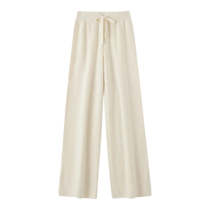 Pantaloni in Lana Merino con Vita Alta e Taglio Ampio | Ideali per la Stagione Invernale