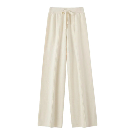 Pantaloni in Lana Merino con Vita Alta e Taglio Ampio | Ideali per la Stagione Invernale
