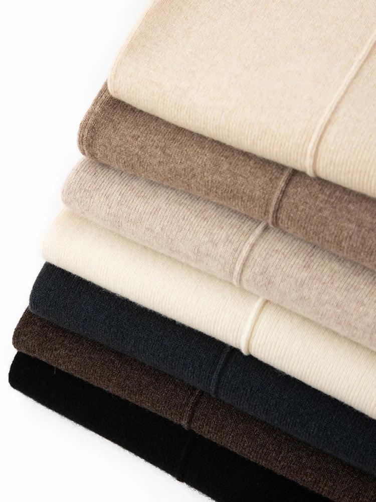 Pantaloni in Lana Merino con Vita Alta e Taglio Ampio | Ideali per la Stagione Invernale