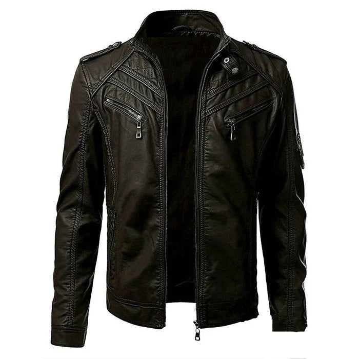 Giacca Biker con Zip e Tasche Multiple | Ideale per Look Casual Quotidiano
