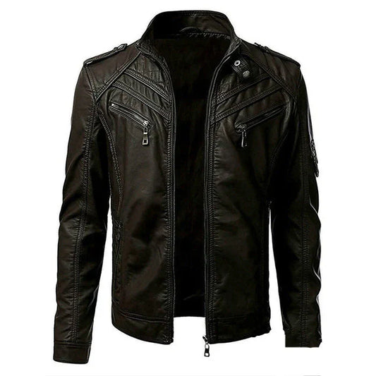Giacca Biker con Zip e Tasche Multiple | Ideale per Look Casual Quotidiano