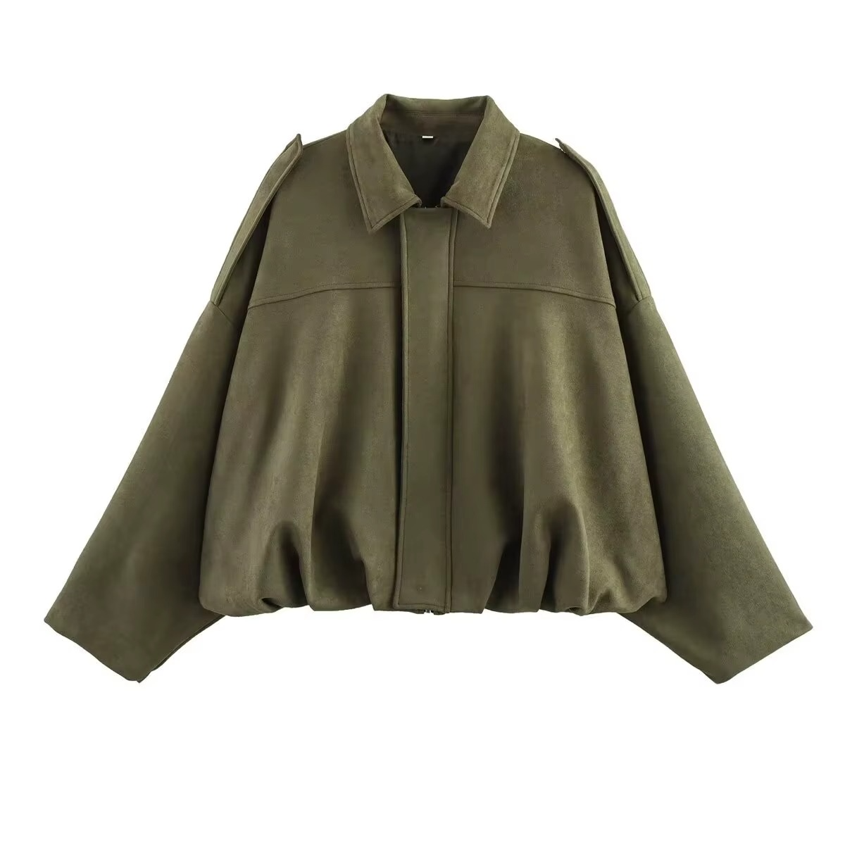 Giacca Bomber Oversize Vintage | Giacca Effetto Scamosciato