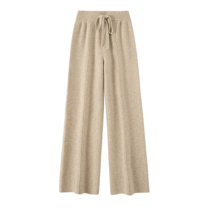 Pantaloni in Lana Merino con Vita Alta e Taglio Ampio | Ideali per la Stagione Invernale