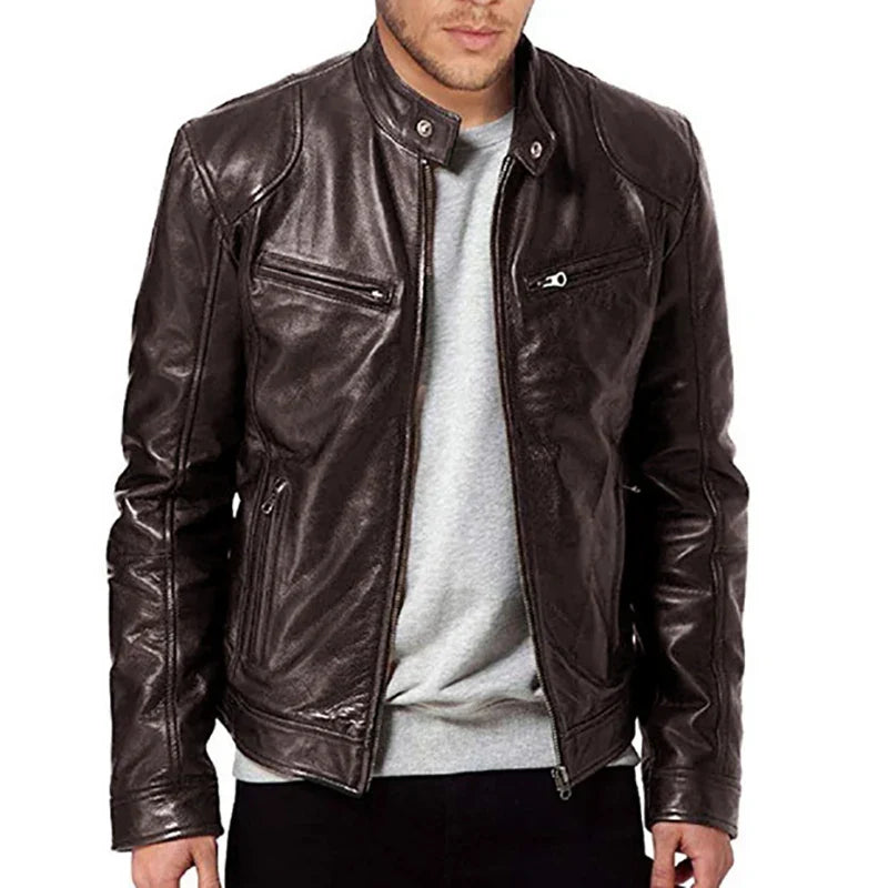 Giacca Biker con Zip e Tasche Multiple | Ideale per Uso Quotidiano e Look Casual