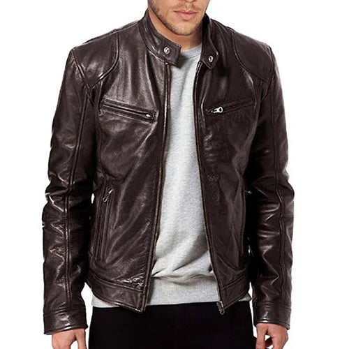 Giacca Biker con Zip e Tasche Multiple | Ideale per Uso Quotidiano e Look Casual