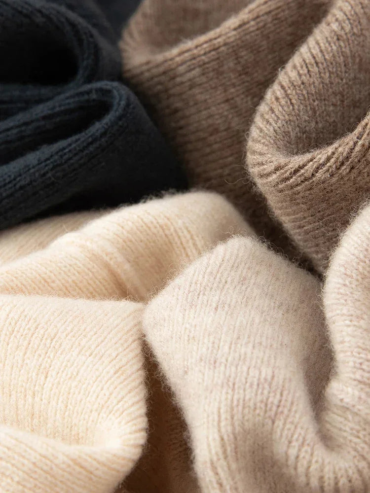 Pantaloni in Lana Merino con Vita Alta e Taglio Ampio | Ideali per la Stagione Invernale