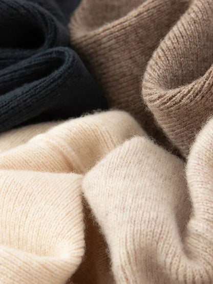 Pantaloni in Lana Merino con Vita Alta e Taglio Ampio | Ideali per la Stagione Invernale