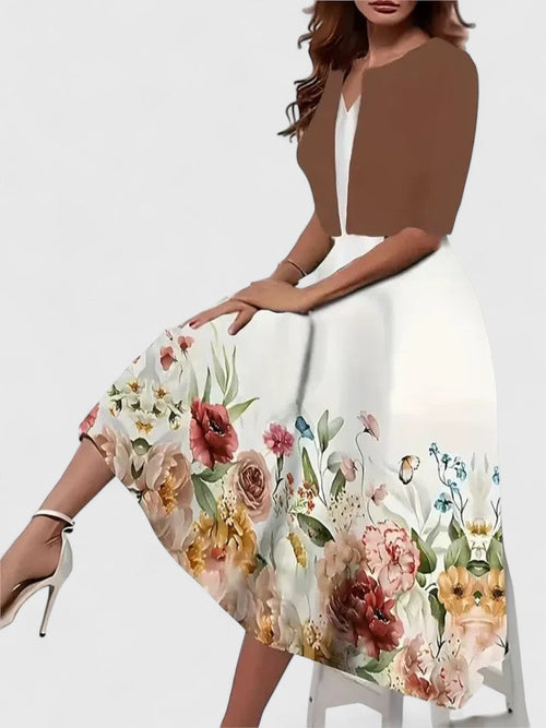 Abito Midi Elegante | Finitura Sobria e Silhouette Bilanciata