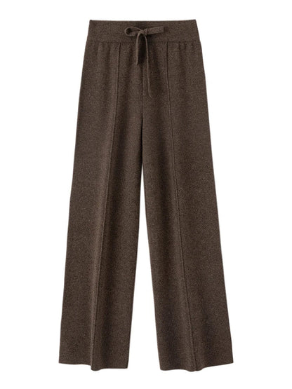 Pantaloni in Lana Merino con Vita Alta e Taglio Ampio | Ideali per la Stagione Invernale
