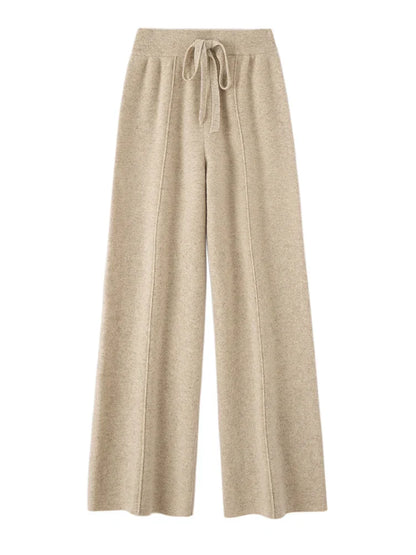 Pantaloni in Lana Merino con Vita Alta e Taglio Ampio | Ideali per la Stagione Invernale