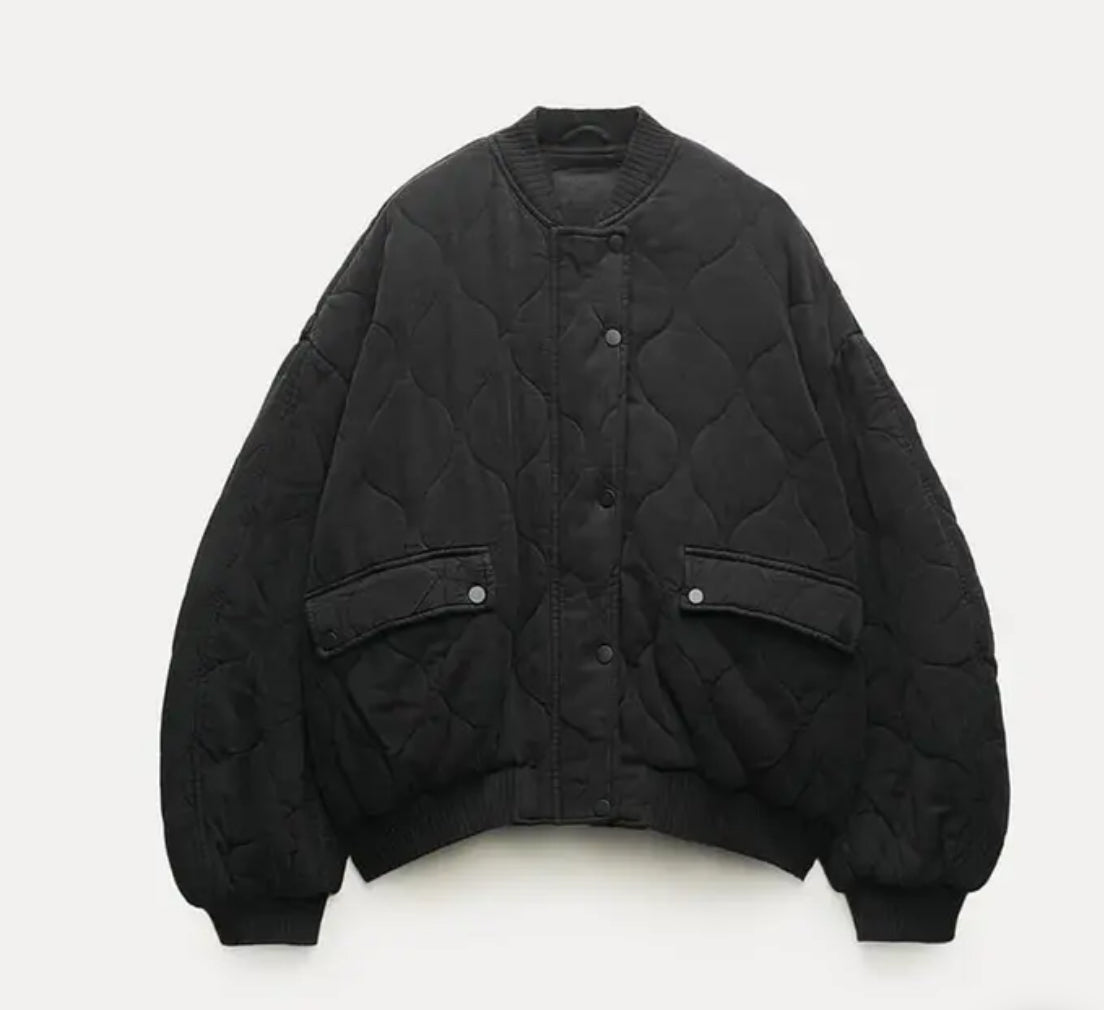 Bomber Trapuntato Relaxed | Giacca Casual Imbottita