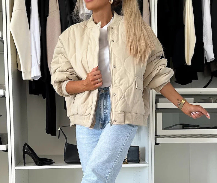 Bomber Trapuntato Relaxed | Giacca Casual Imbottita