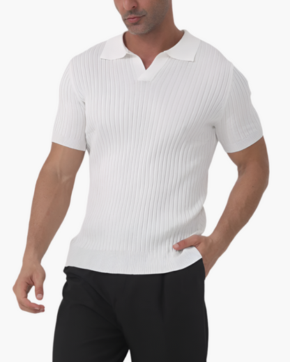 Polo a Coste in Cotone | Comfort e Stile Essenziale