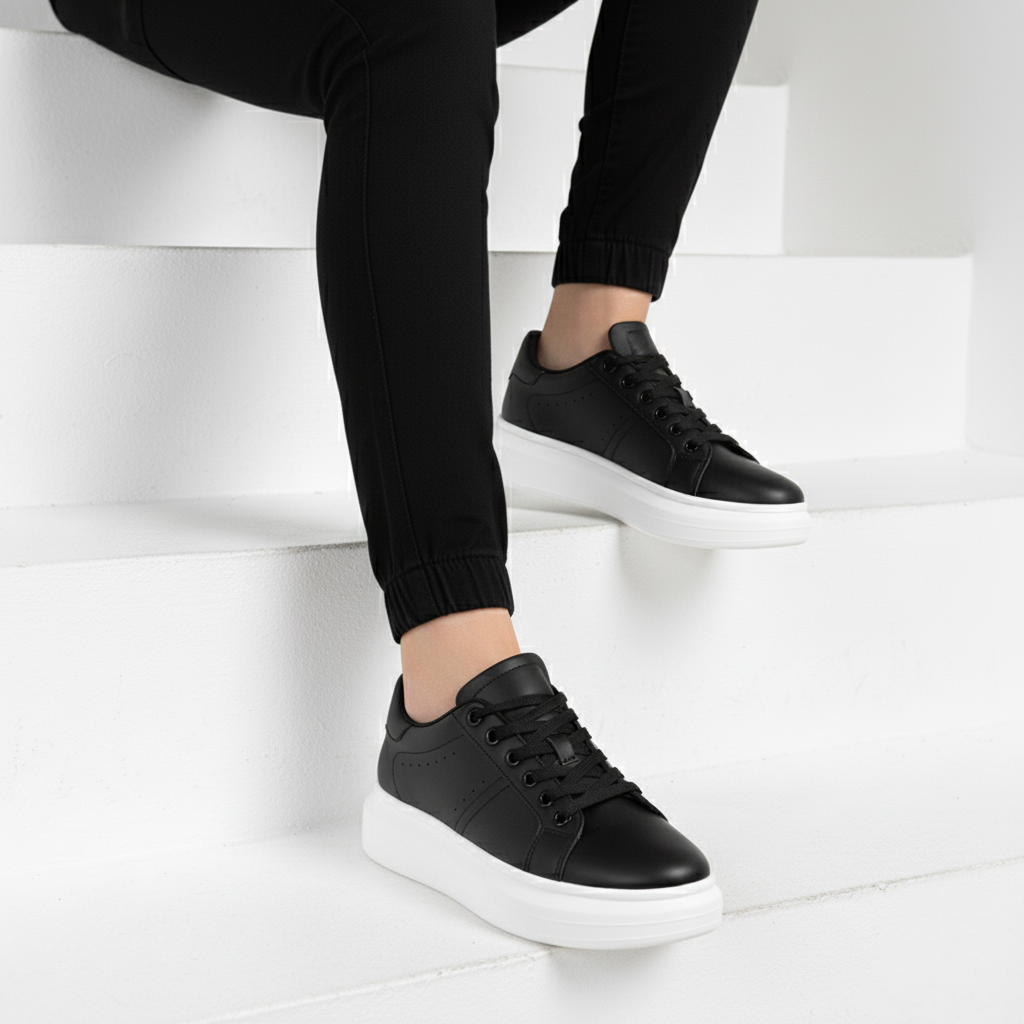 Sneakers con Rialzo Interno e Design Pulito | Comfort Quotidiano