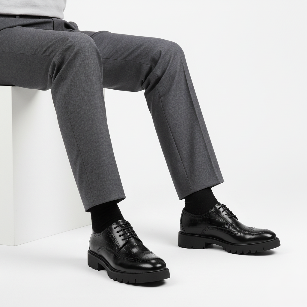 Scarpa con Rialzo Invisibile | Vestibilità Ergonomica