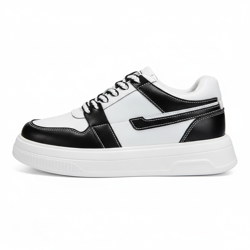 Sneakers con Rialzo Interno e Dettagli a Contrasto | Comfort