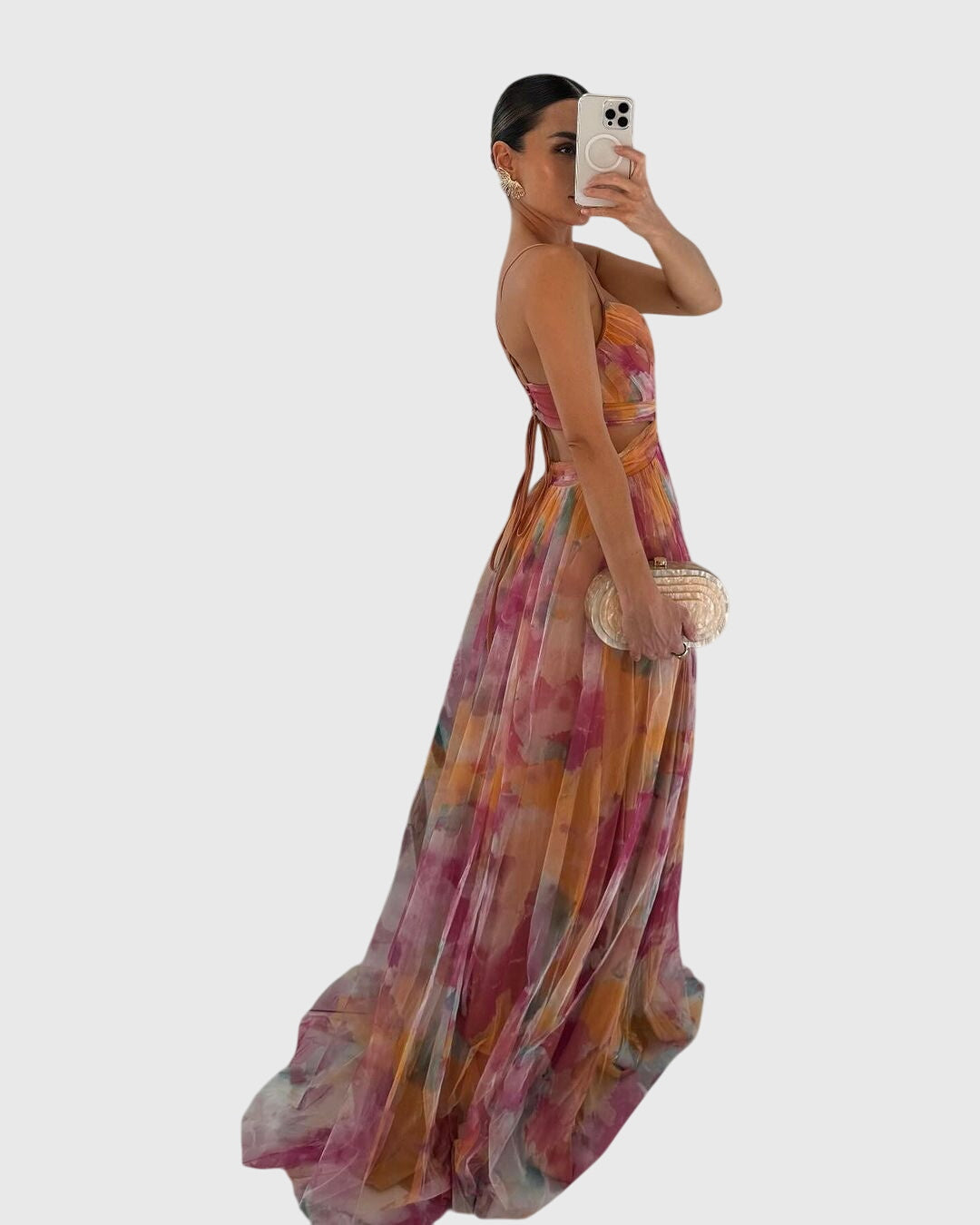 Vestito Maxi Floreale | Stampa Botanica e Linea Allungante