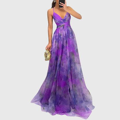 Vestito Maxi Floreale | Stampa Botanica e Linea Allungante