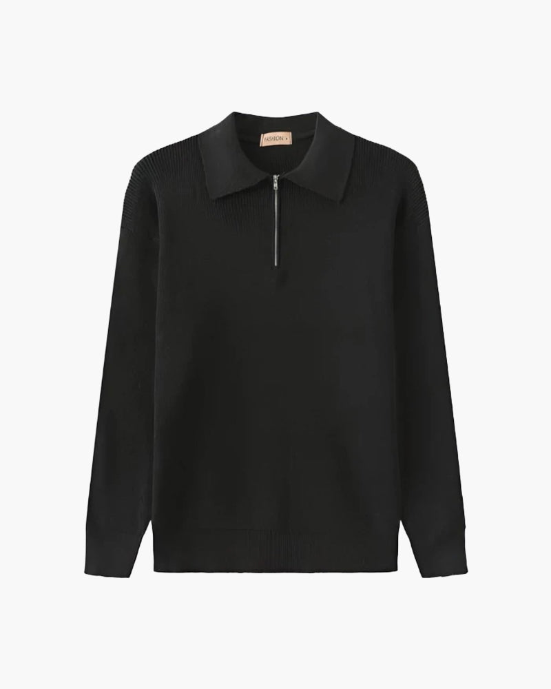 Maglione a Mezza Zip Elegante | Stile Classico e Comfort