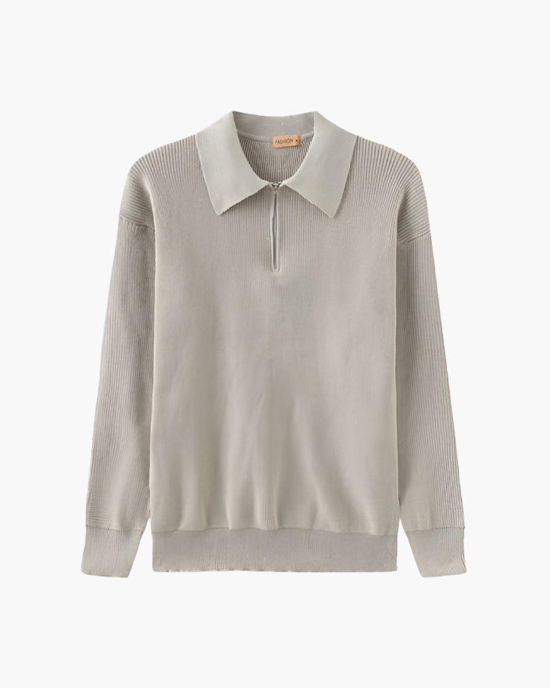 Maglione a Mezza Zip Elegante | Stile Classico e Comfort