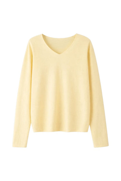 Maglia con Scollo V e Vestibilità Regolare in Misto Lana | Ideale per la Mezza Stagione