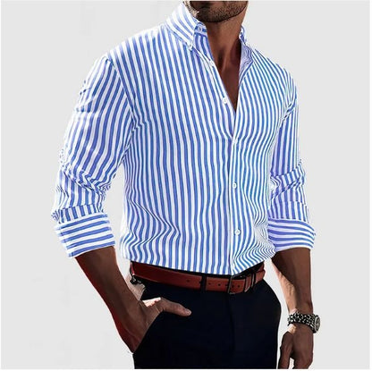 Camicia a Righe Eleganti | Stile Classico Versatile