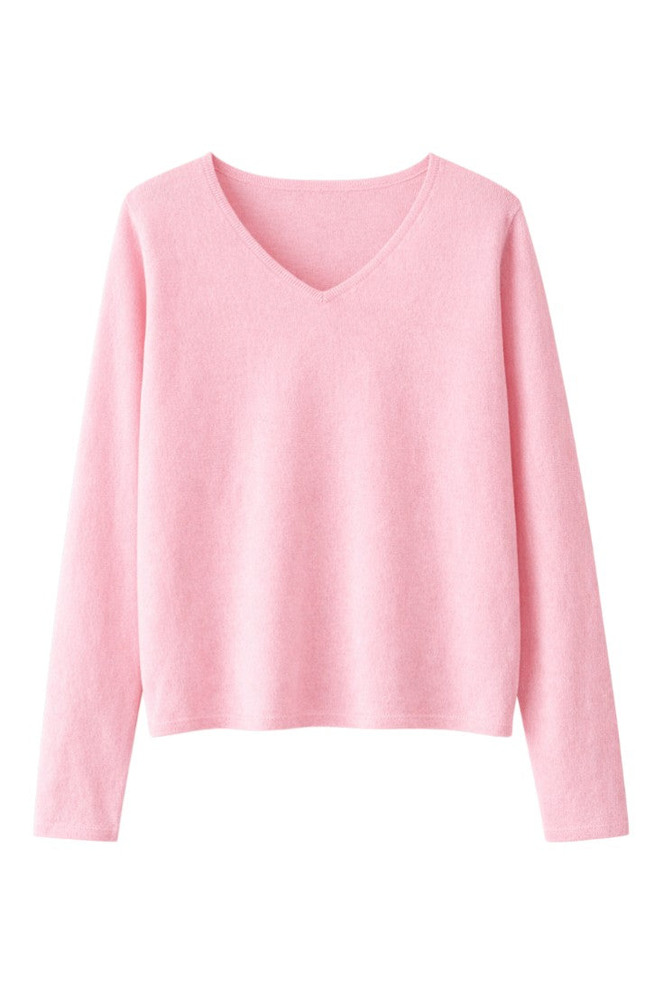 Maglia con Scollo V e Vestibilità Regolare in Misto Lana | Ideale per la Mezza Stagione