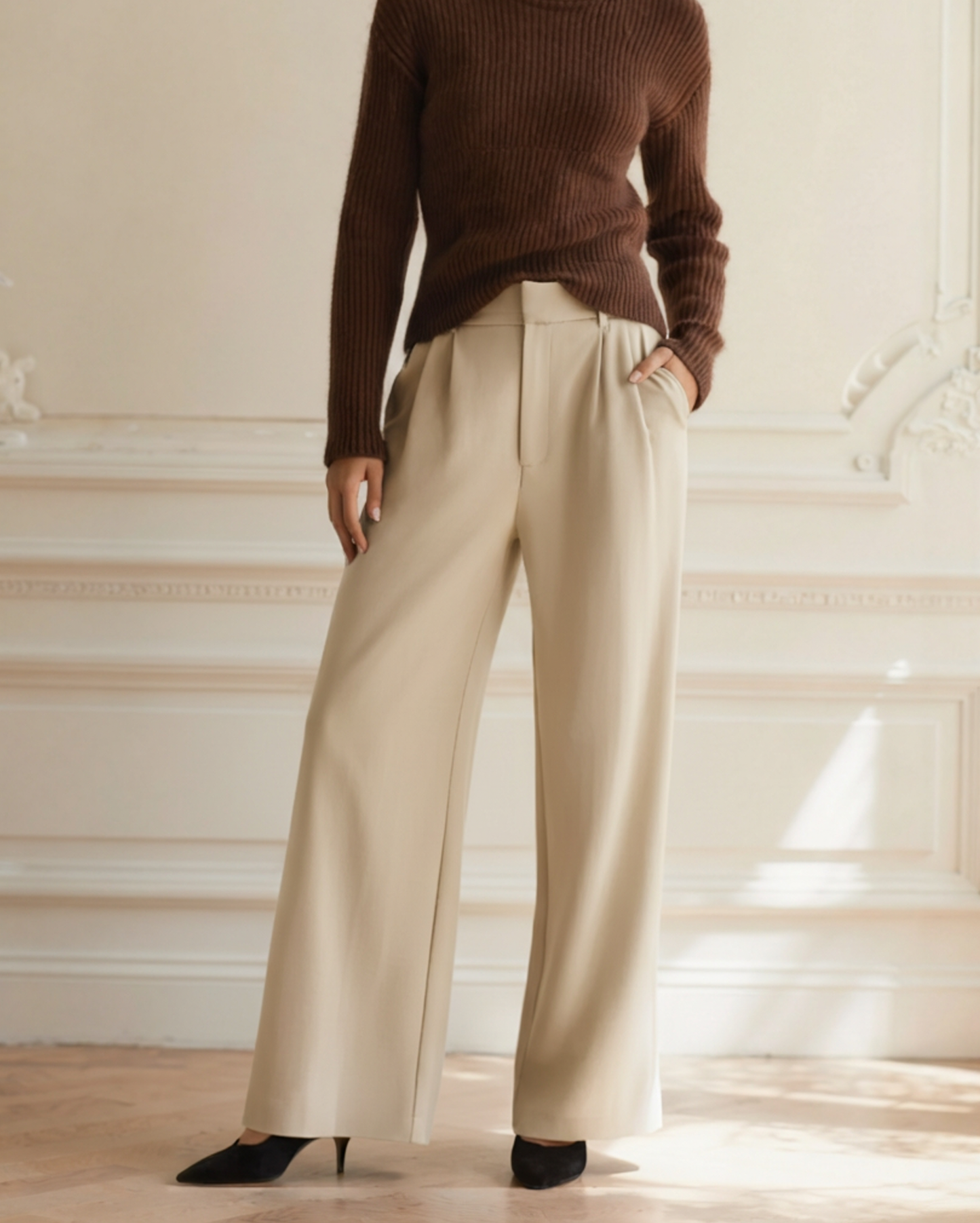 Pantaloni a Gamba Larga Donna | Vestibilità Elegante