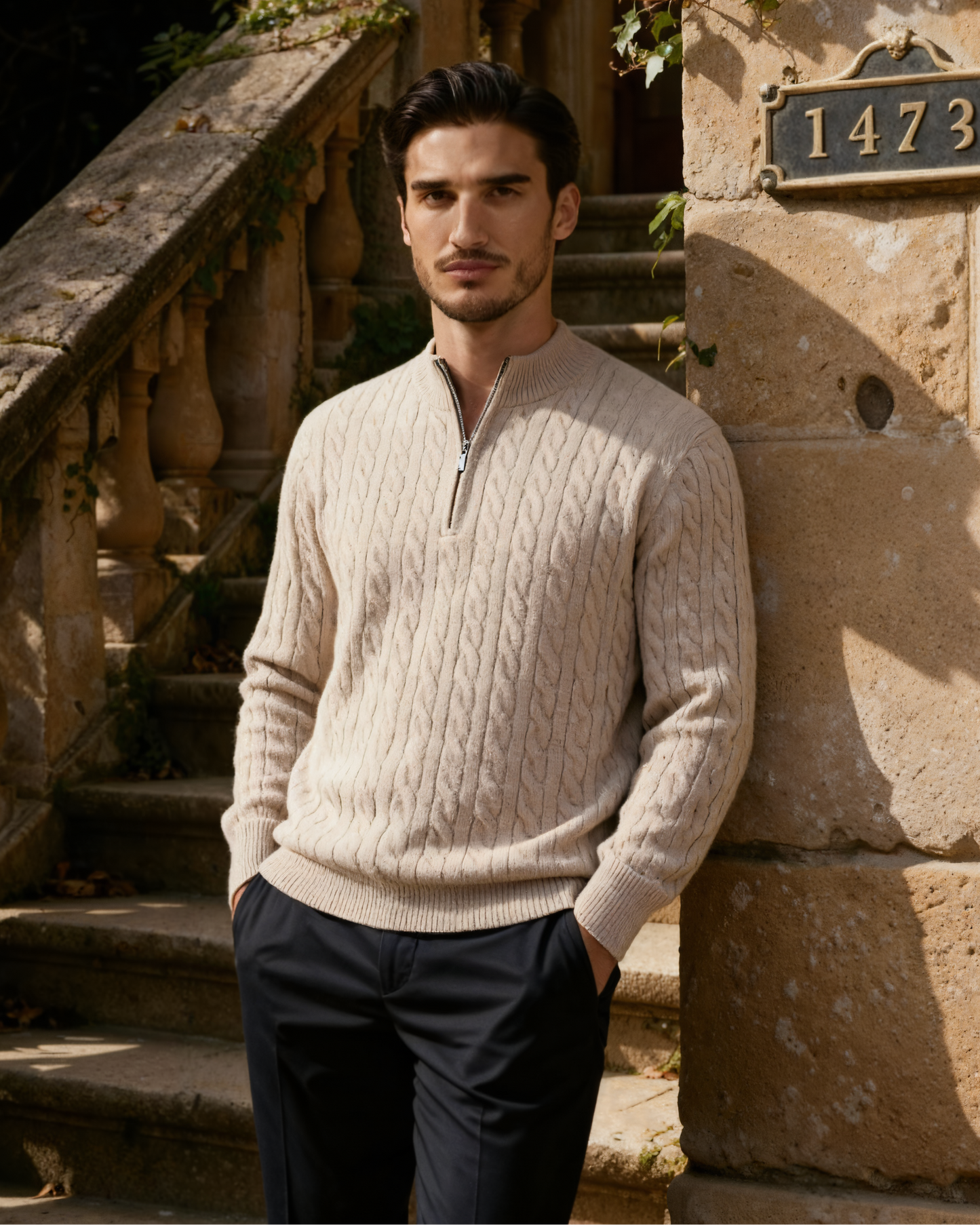 Maglione in Cashmere con Mezza Zip | Comfort ed Eleganza
