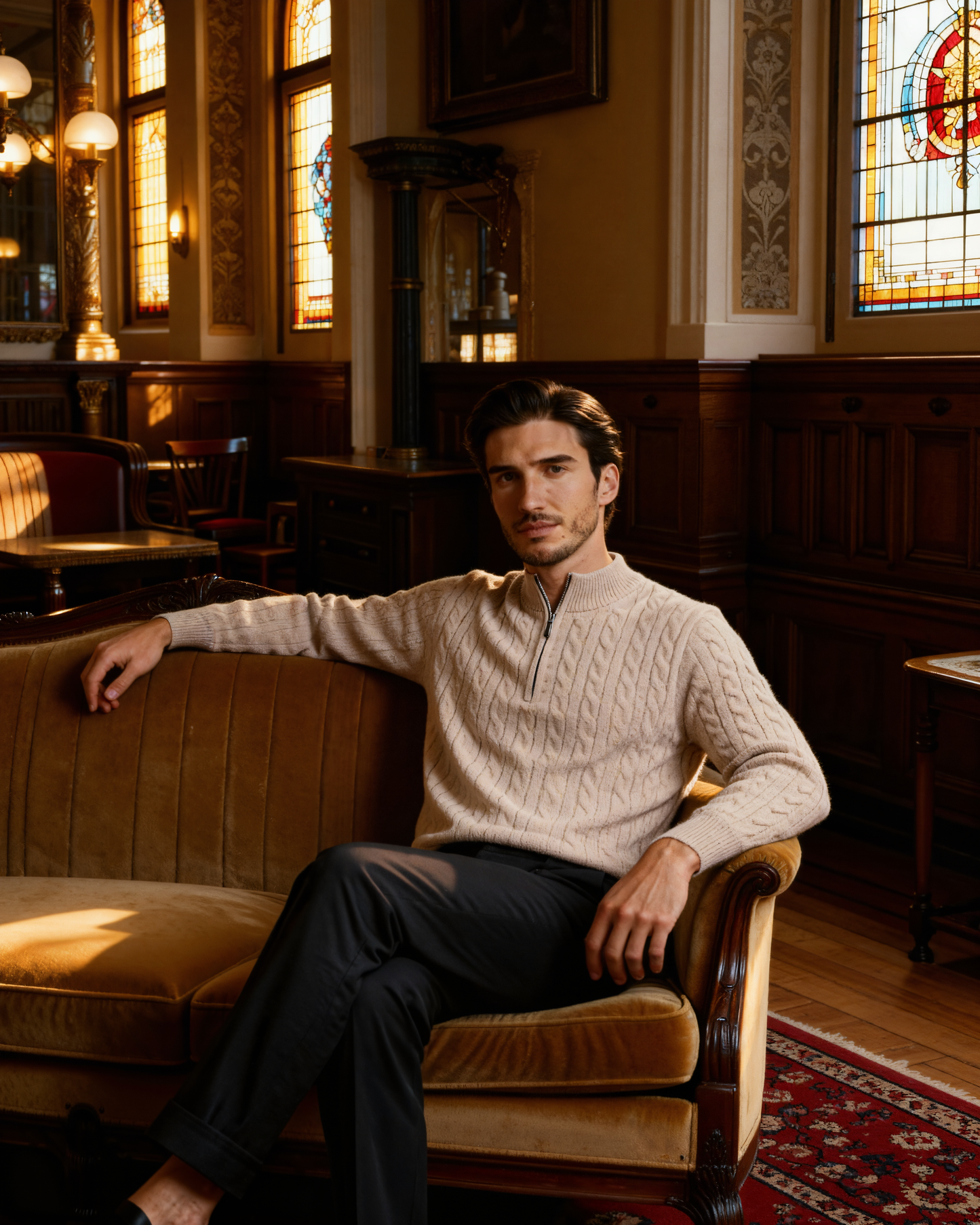 Maglione in Cashmere con Mezza Zip | Comfort ed Eleganza