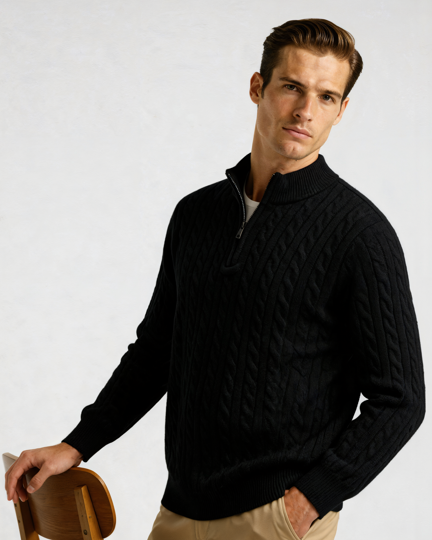 Maglione in Cashmere con Mezza Zip | Comfort ed Eleganza