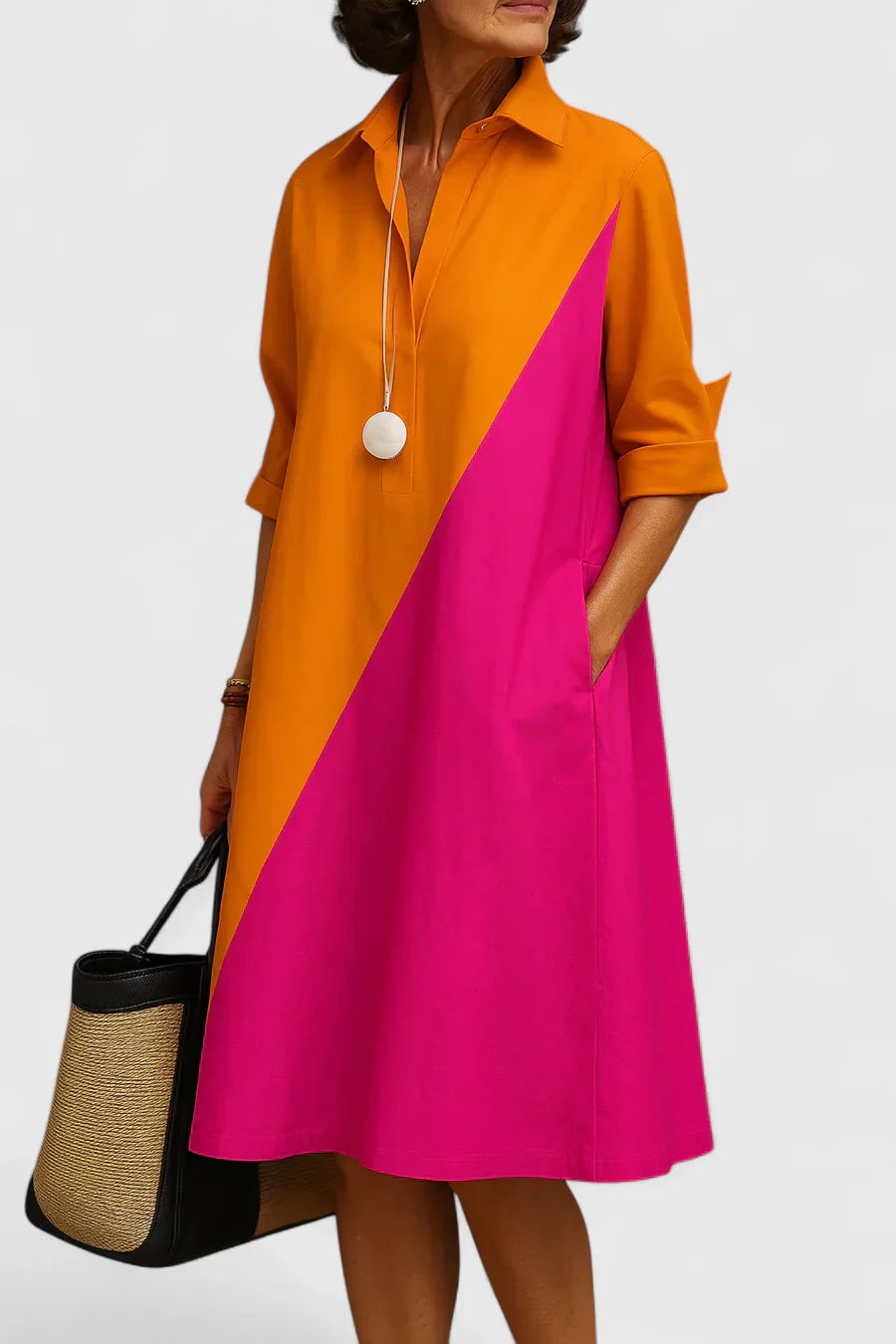 Abito Midi Elegante | Vestibilità Sobria e Finitura Raffinata