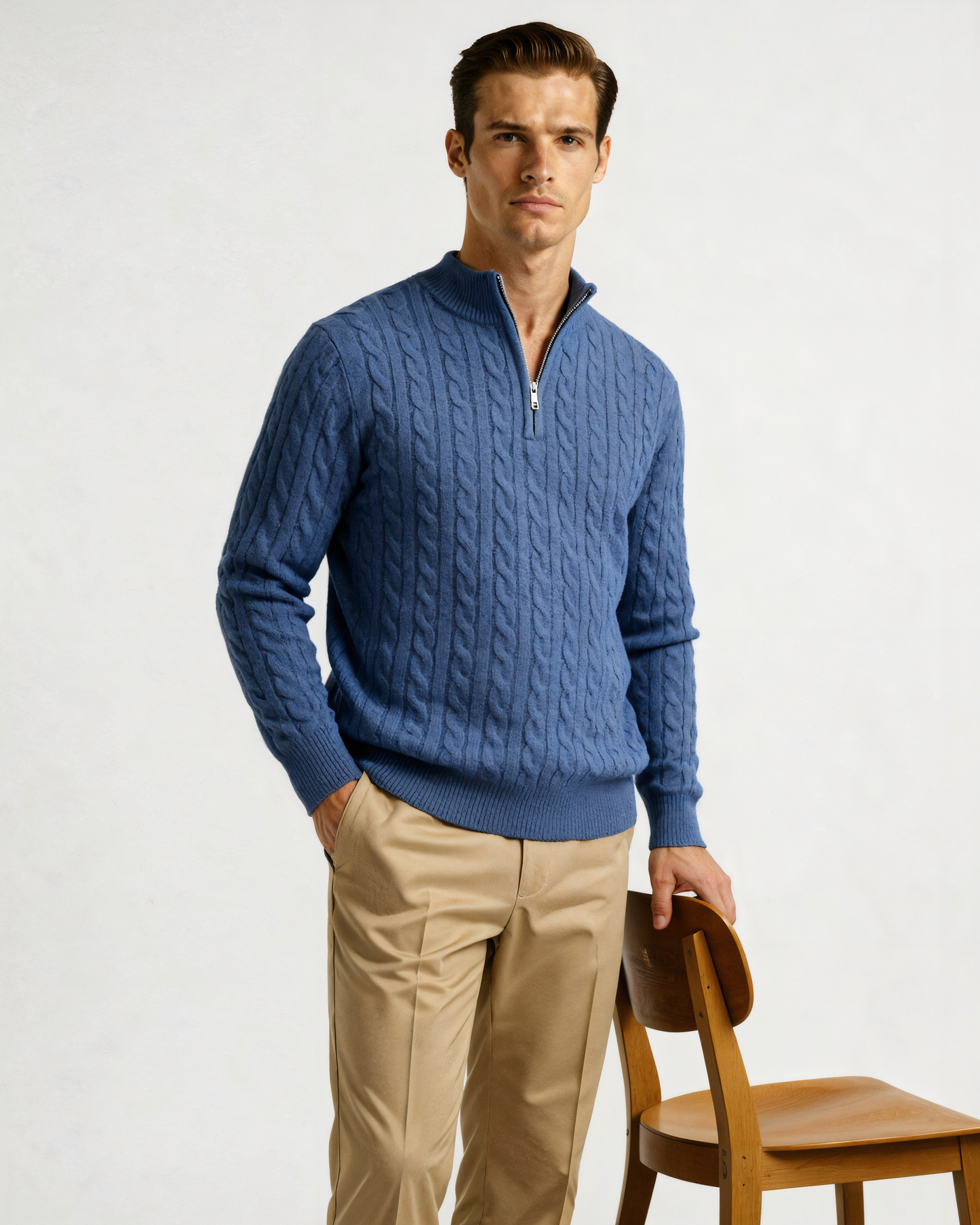 Maglione in Cashmere con Mezza Zip | Comfort ed Eleganza