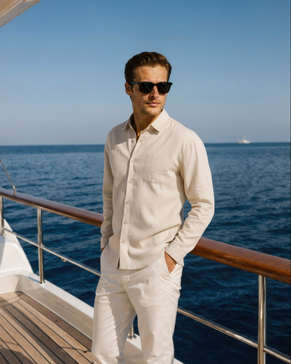 Camicia in Lino 100% | Comfort Traspirante e Vestibilità Rilassata