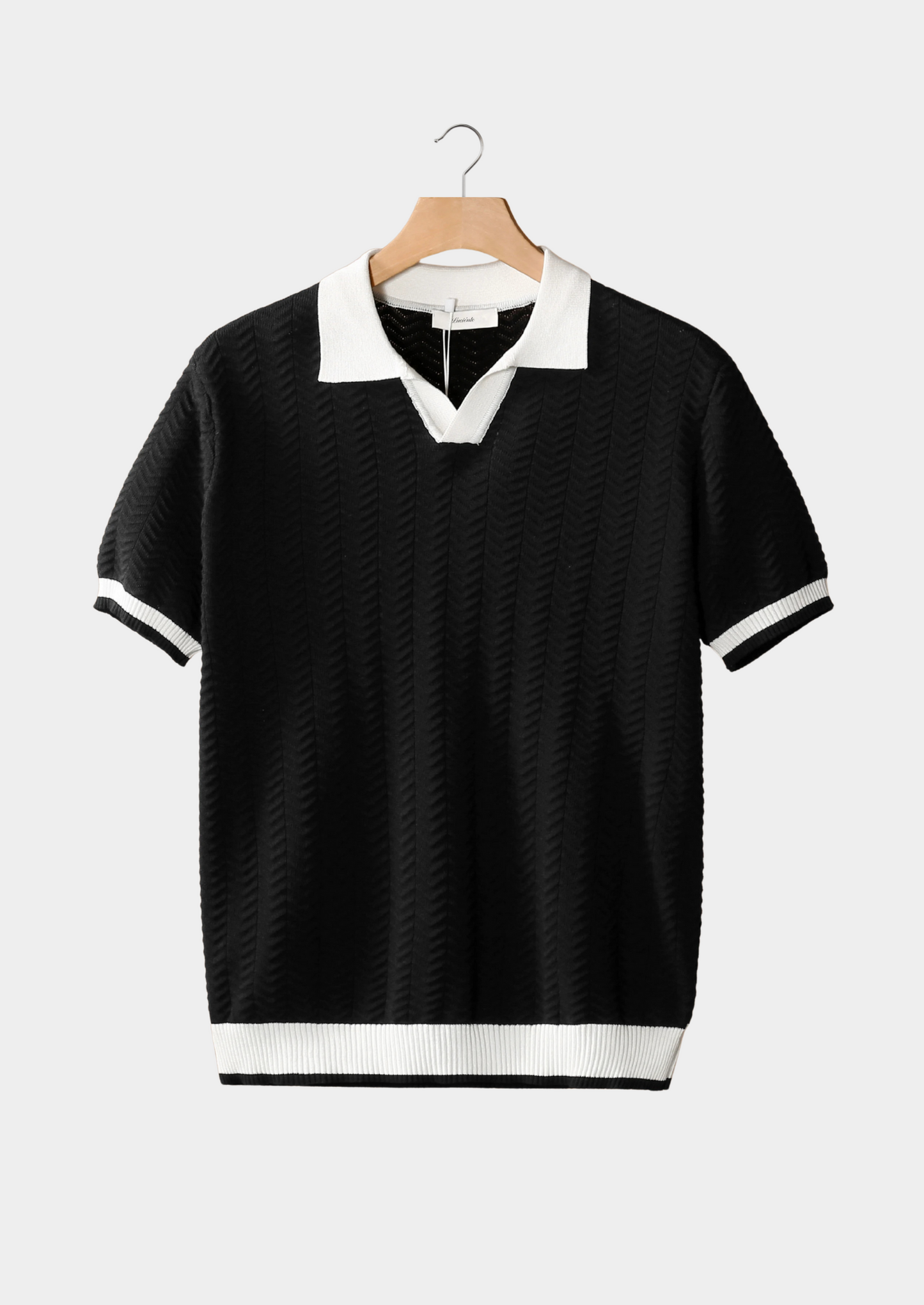 Polo Testurizzata con Colletto Aperto e Maniche Corte con Vestibilità Regolare | Ideale per Look Estivo