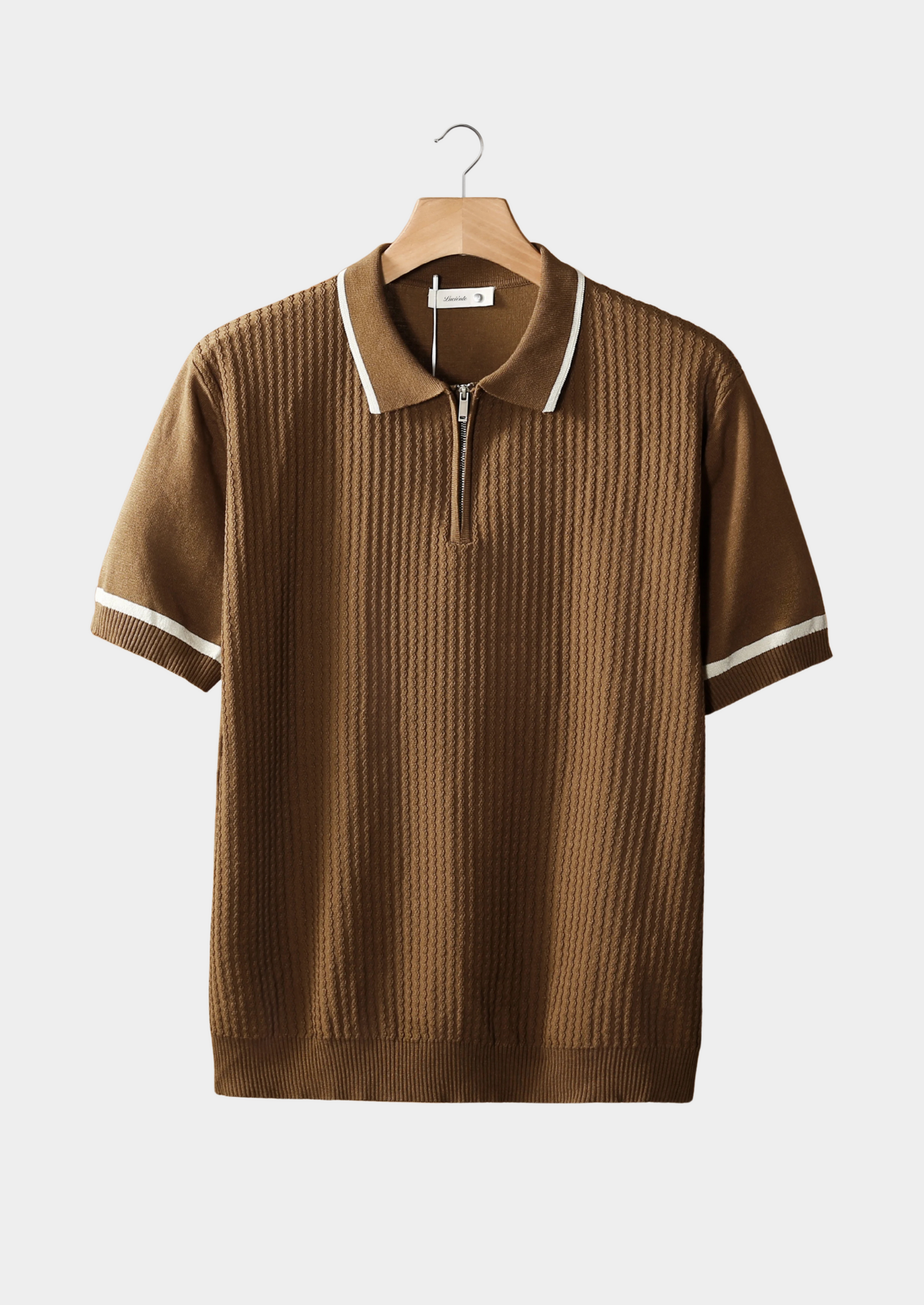 Polo con Zip e Texture Nido d’Ape | Stile Estivo Elegante