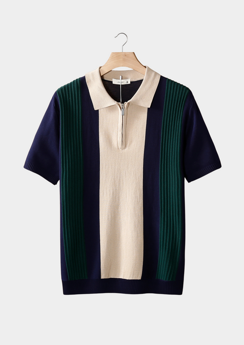 Polo con Zip e Design a Pannelli | Stile Estivo Moderno