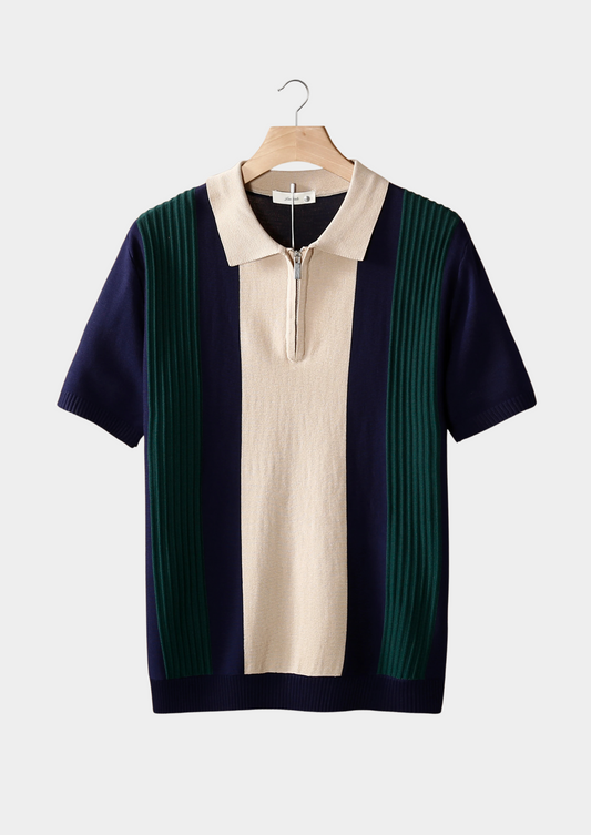 Polo con Zip e Design a Pannelli | Stile Estivo Moderno