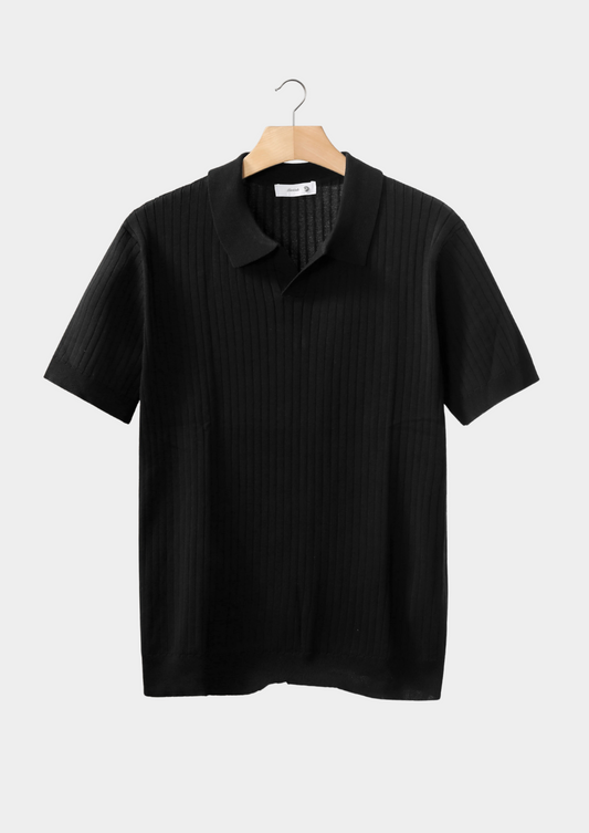 Polo a Righe in Maglia Senza Bottoni | Stile Estivo Pulito