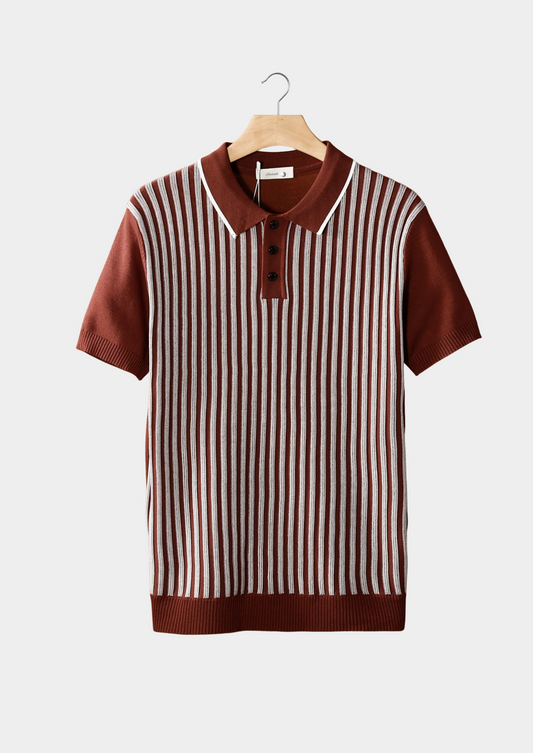 Polo a Righe Verticali con Bottoni | Ideale per Outfit Estivi Eleganti