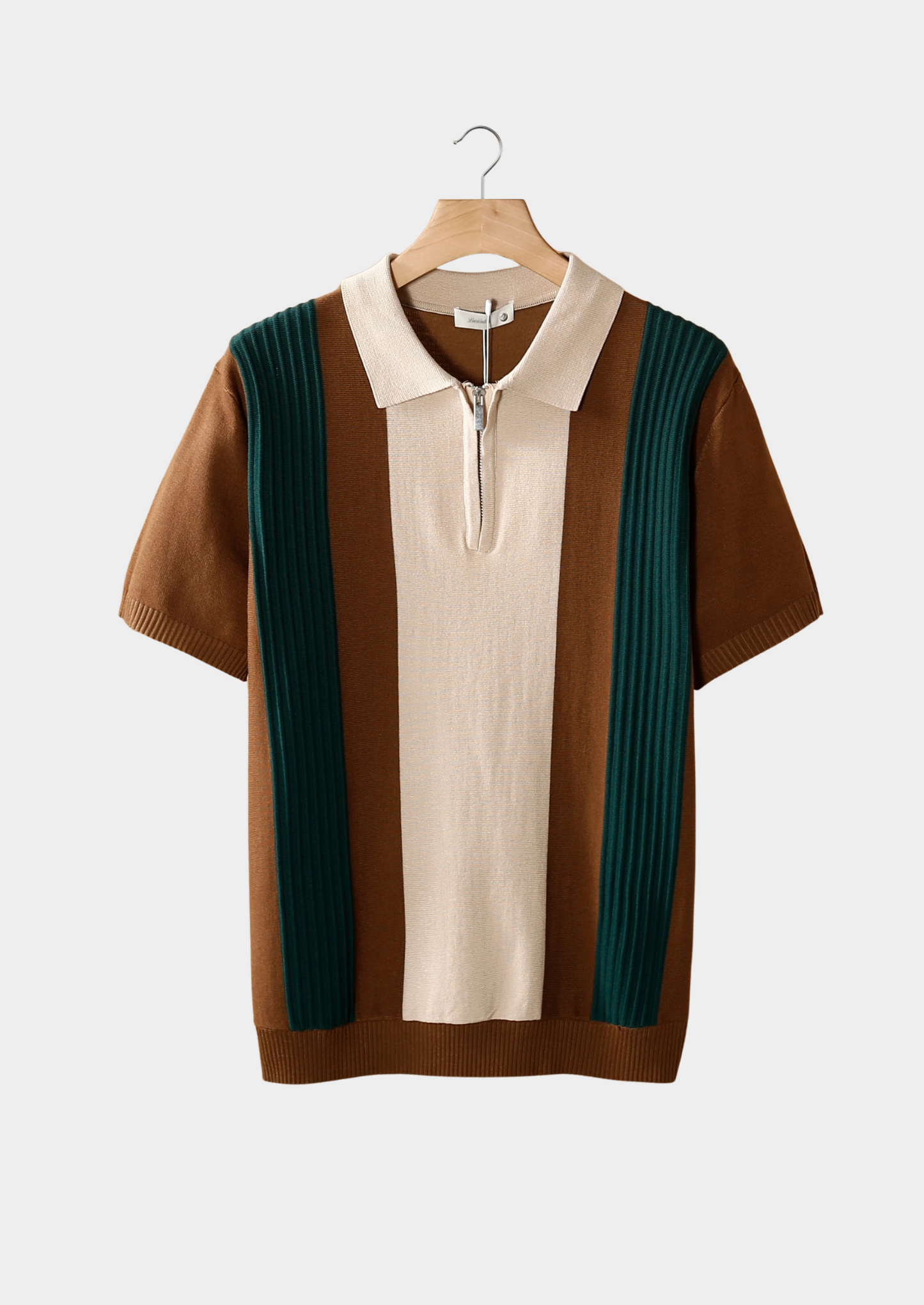 Polo con Zip in Maglia a Pannelli | Stile Estivo Moderno