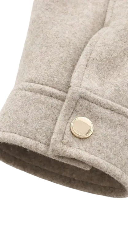 Giacca con Zip e Colletto a Revers con Vestibilità Svasata | Ideale per Uso Quotidiano e Lavoro