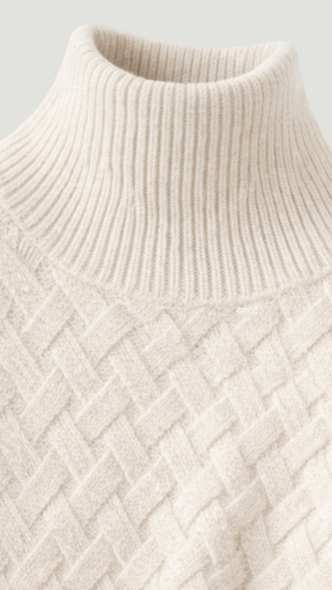 Maglione Collo Alto con Motivo Geometrico e Maniche Lunghe | Ideale per la Stagione Invernale