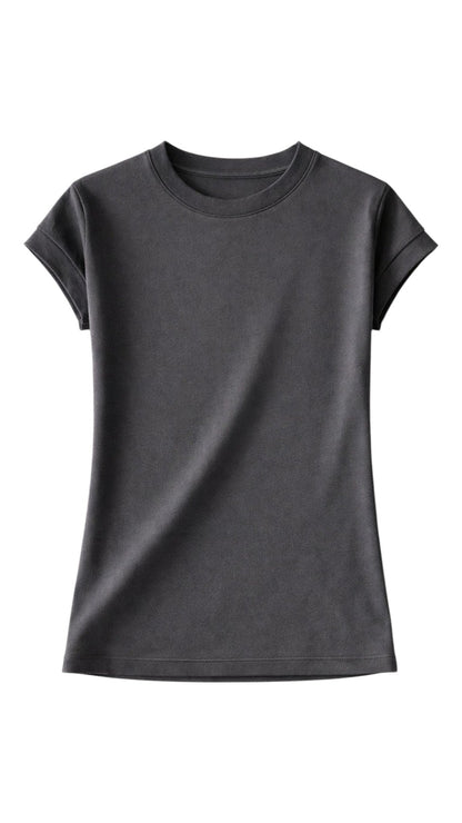 T-Shirt con Collo O e Maniche Corte in Cotone Mercerizzato | Ideale per Uso Quotidiano